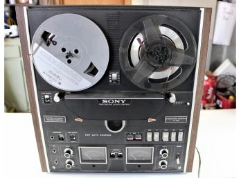 Vintage Reel To Reel Sony TC-580 Recorder/player, Bi-directional Recording. Powers Up, Untested For Sound