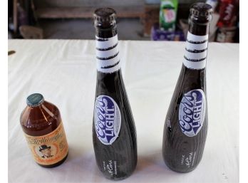 2 Coors Light Limited Edition Baseball Bat Bottles-sealed. Olde Frothingslosh Pale Ale Bottle