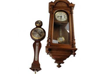 2 Howard Miller Longevity Awards, Clock & Barometer, Clock With German Moment