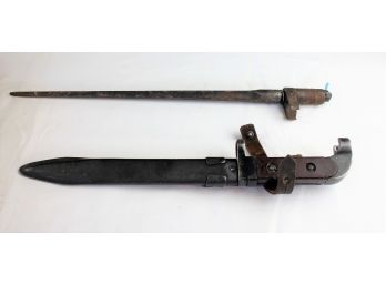 2 Antique Bayonets, 1 In Sheath