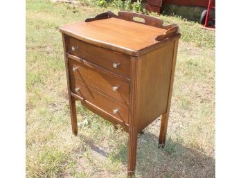 Vintage Wooden Sewing Cabinet   25' X 18'