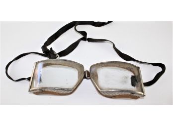 Antique Motorcycle Or Pilots Goggles