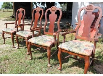 4 Large Wooden Dining Chairs  44' High 19' Wide Seat