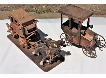 Hand Built Stagecoach 16' & Music-box Copper Car