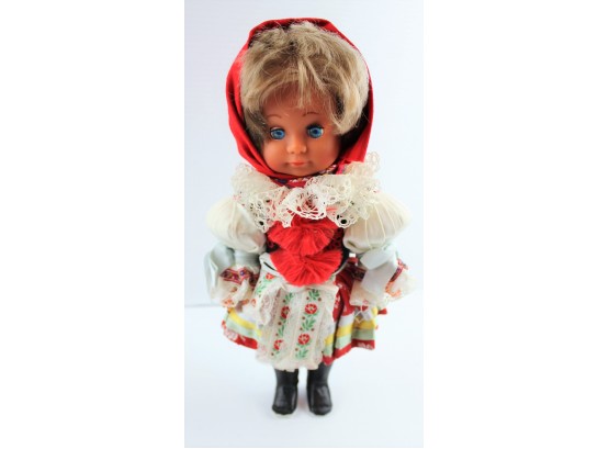 Swedish Doll In Traditional Dress, Plastic And Vinyl, 12'