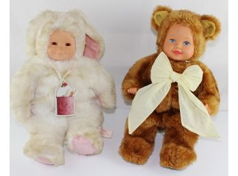 2 Anne Geddes - 1997 Baby Bear, 15'   -White Bunny Unimax Tags Limited 1997