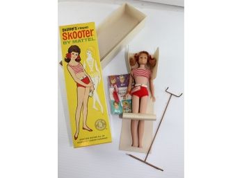 1964 Skipper's Friend Skooter, Excellent Condition Original Box, Never Played With, Comes With Stand