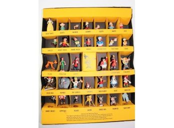 Disneykins By Marx, 34 Hand Painted Figurines, Complete Set In Original Box, Some Damage To Box