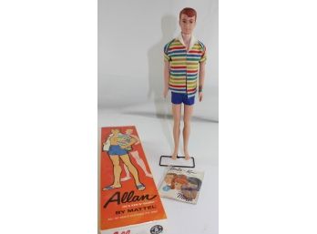 1963 Ken's Buddy Allan, Excellent Condition Original Box, Never Played With, Comes With Stand