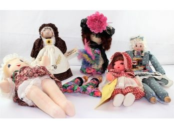 5 Misc, 4 Soft Body, 1 Wooden, Happy Birthday KS, Red Plaid 'Artist Doll' And More