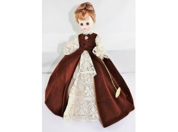Horsman Yvonne, Replica Of Antique Porcelain Doll, Plastic Poseable, Elegant & Unbreakable