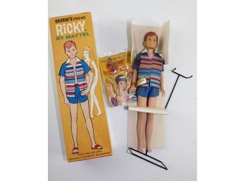 1964 Skippers Friend Ricky, Excellent Condition Original Box, Never Played With, Comes With Stand
