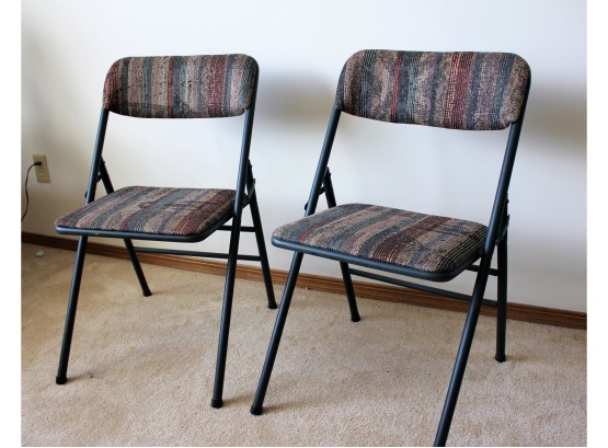 2 Folding Padded Chairs