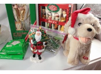Multiple Christmas Decorations - 20 Mini People, 16 In Holiday Figure, Dog