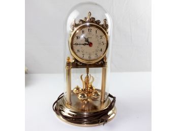 Domed 13' Brass Chiming Clock (not Sure If Working)