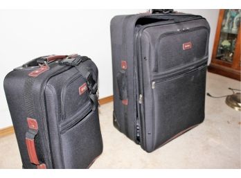 2 American Leathersmith Suit Cases With Rollers, 28' & 22' Tall, Like New
