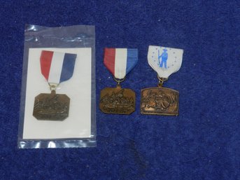 3 VINTAGE 1980S BOY SCOUT TRAIL MEDALS ONE SEALED