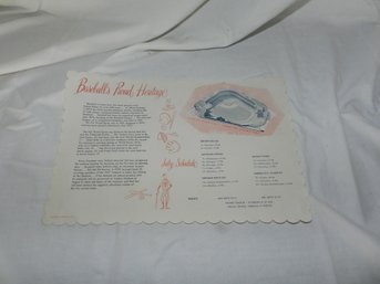 VINTAGE 1950S NY YANKEES PLACEMAT AD