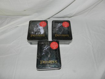 3 LORD OF THE RINGS TWO TOWERS ACTION FLIPZ CARD TINS SEALED