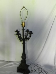 SOLID METAL TABLE LAMP MARBLE BASE