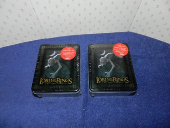 2 LORD OF THE RINGS ACTION FLIPZ CARD TINS FACTORY SEALED