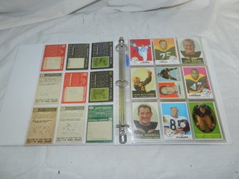 BINDER OF VINTAGE TOPPS 1950S FOOTBALL CARDS