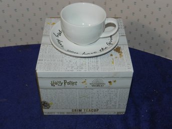 HARRY POTTER WIZARDING WORLD GRIM TEACUP & SAUCER NEW IN BOX