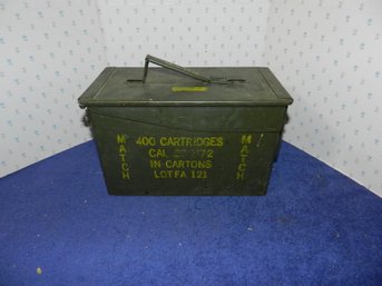 VIETNAM WAR ERA US MILITARY METAL AMMO BOX A