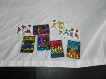 VINTAGE POWER RANGERS STICKERS AND FOIL CARDS
