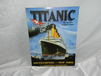 VINTAGE STYLE REPRODUCTION TITANIC METAL SIGN