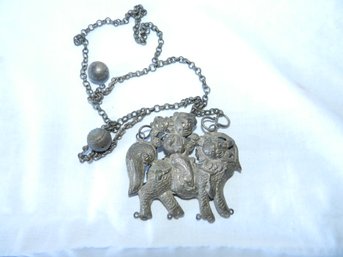 ANTIQUE CHINESE SILVER BRIDAL NECKLACE