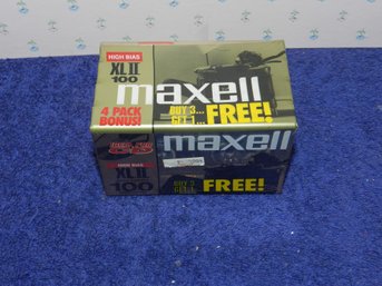 FACTORY SEALED 4 PACK MAXELL XL II 100 CASSETTE TAPES