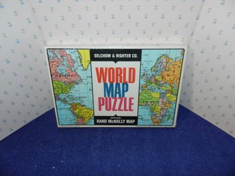 VINTAGE RAND MCNALLY WORLD MAP PUZZLE FACTORY SEALED
