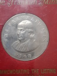 1967 FRANKLIN MINT LISTING GNC ON THE STOCK EXCHANGE MEDAL