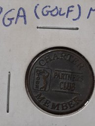 VINTAGE PGA GOLF PARTNER'S CLUB CHARTER MEMBER COIN