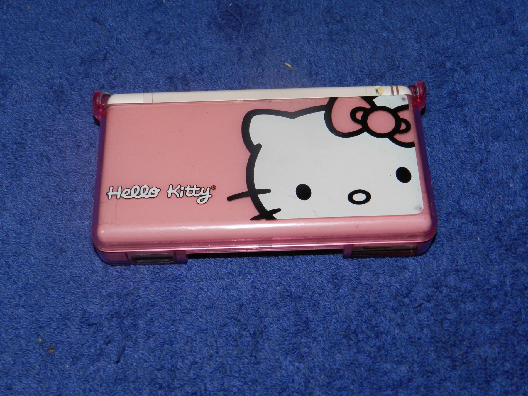 Vintage Nintendo DS Lite Pink With Hello Kitty Case Tested Works 