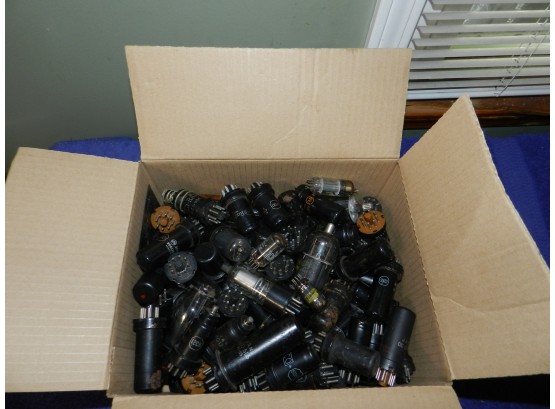 Large Lot Of Vintage Vacuum Tubes Metal And Glass