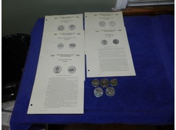 Set Of 5 Vintage Historic Crown Coins Of The World