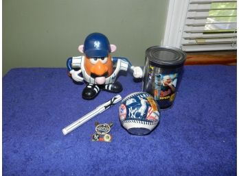NY Yankees Commemorative Items Mr Potato Head Pen Baseball Pin