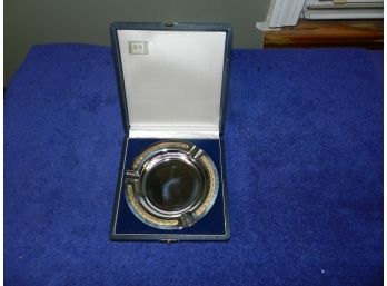 Vintage Hercules 24KT Gold Plated Ashtray With Case