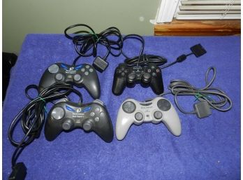SET OF 4 PS2 DUAL SHOCK CONTROLLERS SOME AFTER MARKET