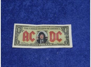1990 ANGUS YOUNG AC/DC SOUVENIR DOLLAR BILL