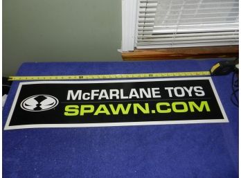 TODD MCFARLANE TOYS SPAWN.COM ADVERTISING PLASTIC SIGN COMIC SHOP