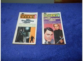 2 Vintage Man From UNCLE Paperback Books #2 #5 Ace Books 1965 1966