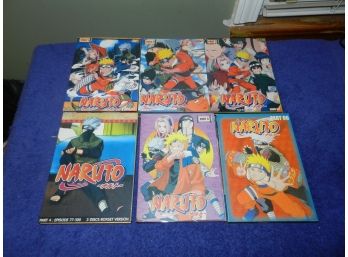 Vintage Japanese Naruto DVD Box Sets 1-6 18 DVDs Complete