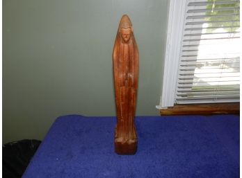 Carved Wooden Religious Statue