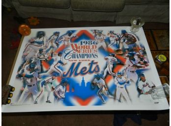 Officially Licensed 1986 NY Mets World Champions Poster