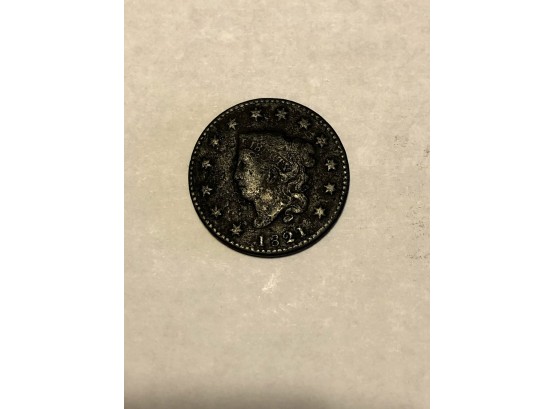 1821 1 Cent Piece