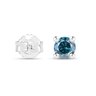 0.18 Carat Genuine Blue Diamond .925 Sterling Silver Earrings