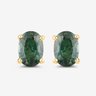1.16 Carat Genuine Green Sapphire 14K Yellow Gold Earrings